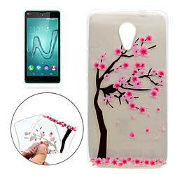 Wewoo Coque Transparent pour Wiko Robby Cherry Tree Motif TPU Doux Etui de Protection Arrière