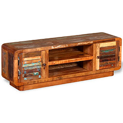 Helloshop26 Meuble télé buffet tv télévision design pratique bois de récupération massif 120 cm 2502157