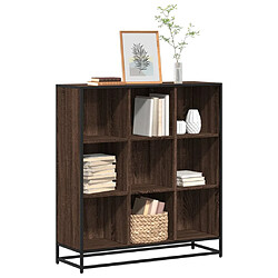 vidaXL Bibliothèque chêne marron 97,5x33x107,5cm bois ingénierie métal