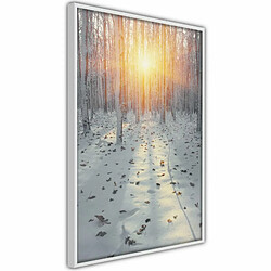 Paris Prix Affiche Murale Encadrée Frosty Sunset 20 x 30 cm Blanc