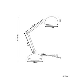 Avis Beliani Lampe de bureau blanc HELMAND