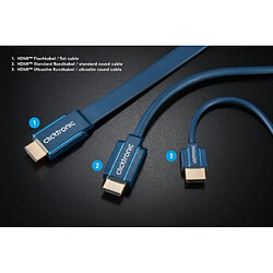 Avis Clicktronic Casual Câble HDMI haute vitesse ultrafin avec Ethernet (Câble fin haute vitesse pour TV HD- et 3D-) 2 m