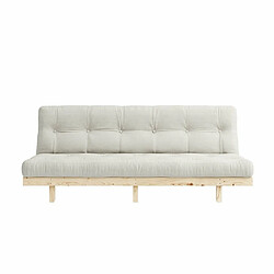 Inside 75 Banquette convertible futon LEAN pin coloris naturel couchage 130x190 cm.