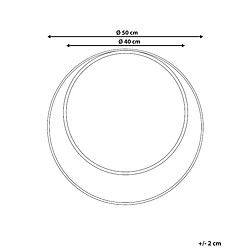 Avis Beliani Miroir AGDE Métal Noir