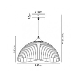 Luminaire Center Suspension 1 ampoule Or peint