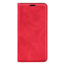 Etui en PU toucher de la peau, avec support, rouge pour votre Nokia G50 5G