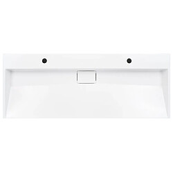 Avis vidaXL Lavabo 120x46x11 cm Fonte minérale/marbre Blanc