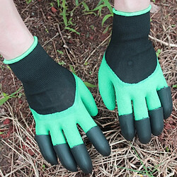 Wewoo Accessoire de jardinage pour creuser et planter Une paire de gants en latex avec des en plastique ABS de griffes 