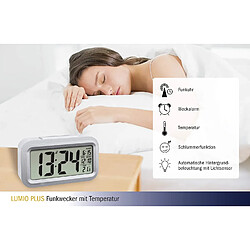 Avis Réveil radiopiloté(e) TFA Dostmann Lumio Plus 60.2553.02 argent, blanc 1 pc(s)