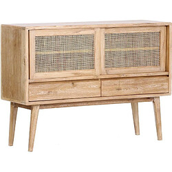 Paris Prix Buffet 2 Portes & 2 Tiroirs en Teck Archi 125cm Naturel