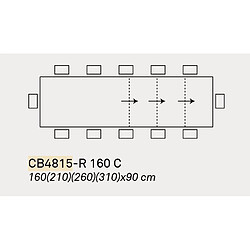 Inside 75 Table extensible 12 couverts DORIAN 310cm pieds bois plateau céramique blanc pas cher