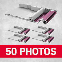 AGFA PHOTO - Cartouche et papiers 5,3 x 8,6 cm AMC - Compatible AGFA PHOTO Realipix Mini S, Realipix Mini P, Kodak Mini Printer 2, Kodak Mini Shot- RECONDITIONNE - Blanco