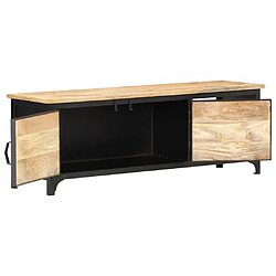 vidaXL Meuble TV 120x30x40 cm Bois massif de manguier