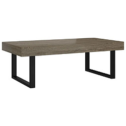 Maison Chic Table basse,Table Console Table d'appoint, Table pour salon Gris et noir 120x60x40 cm MDF et fer -MN86201