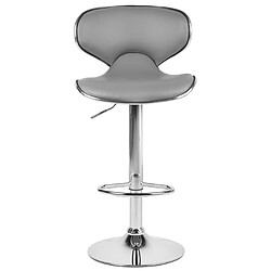 Acheter Beliani Tabouret de bar Set de 2 Cuir PU Gris CONWAY