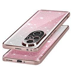 Avizar Coque pour Honor 200 Pro Motif Paillette Dégradé Caméra Protégée Rose Champagne