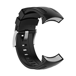 Wewoo Bracelet pour montre connectée Dragonne de remplacement en silicone SUUNTO 9 noir