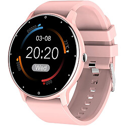 Chrono Montre Connectée pour téléphones Android iOS Phone Ultra Thin Smartwatch Moniteur de fréquence cardiaque Fitness Tracker avec podomètre de pression artérielle Compteur de calories Montre pour femmes Hommes( Rose)