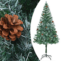 vidaXL Arbre de Noël artificiel pré-éclairé/boules pommes de pin 180cm