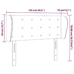 Acheter vidaXL Tête de lit avec oreilles Gris clair 103x23x78/88 cm Tissu