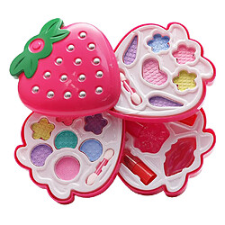 4 Pièces Ensemble de Maquillage Fraise Kit de Maquillage pour Filles Déplier La Palette de Maquillage Faire Semblant de Jouets pour Enfants Filles Enf