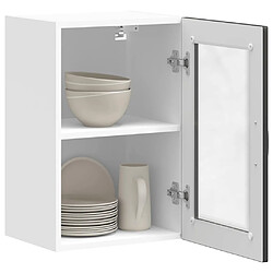 Acheter vidaXL Armoire murale de cuisine avec porte en verre Porto noir