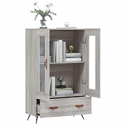 Avis vidaXL Buffet haut sonoma gris 69,5x31x115 cm bois d'ingénierie