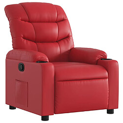 Maison Chic Fauteuil Relax pour salon, Fauteuil inclinable Rouge Similicuir -GKD57364