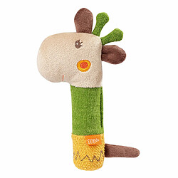 FEHN 059120 Hochet girafe pour hochet, couinement, sensation, jeu avec animal en tissu doux ? Un fidèle compagnon pour les bébés et les tout-petits à partir de 0 mois