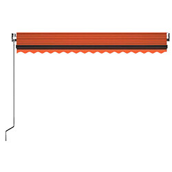 Avis vidaXL Auvent rétractable automatique 450x350 cm Orange et marron