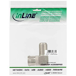 InLine Adaptateur F-Quick-prise (SAT) sur Connecteur F femelle (SAT), incliné