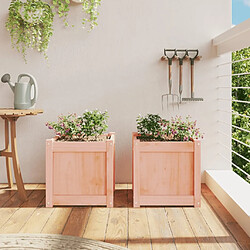 Avis Maison Chic Lot de 2 Jardinières,Bac à fleurs - pot de fleur bois massif douglas -GKD35843