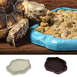 reptile tortue gecko alimentation bol nourriture eau résine plat bol brun s