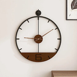 kit horloge vintage silencieux rétro mur noir en bois