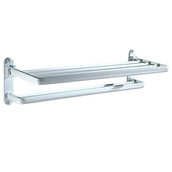 Universal Porte-serviettes pliable Rail de serviette blanche Étagères de salle de bains en alliage d &'aluminium Accessoires Porte-serviettes murales