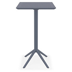 Avis Alterego Table haute pliable 'FOLY BAR' gris foncé pour intérieur et extérieur