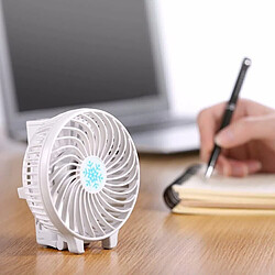 Avis (1) Mini Refroidisseur de Ventilateur de Bureau Pliant Portatif Blanc Refroidissant USB Rechargeable