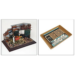 1:35th DIY Dioramas Modèle de Bâtiment Kits, L'architecture Ruines Maison Scène, Mise En Page Accessoire pas cher