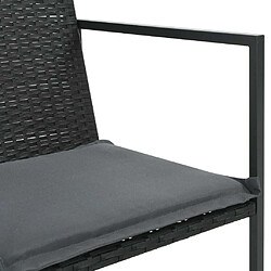 Acheter Maison Chic Mobilier à dîner 7 pcs de jardin avec coussins - Ensemble table et chaises d'extérieur - Salon/Mobilier de jardin classique Résine tressée Noir -MN92926