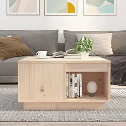 Avis ComfortXL Table Basse 60x61x32,5 Cm Bois Massif De Pin