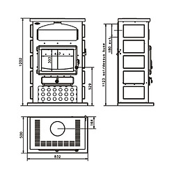 Avis Poêle à bois fonte 12kw peint anthracite - 350104000053 - GODIN