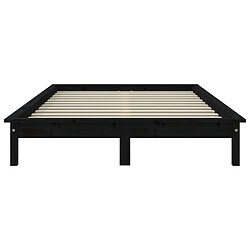 Acheter vidaXL Cadre de lit sans matelas noir bois massif