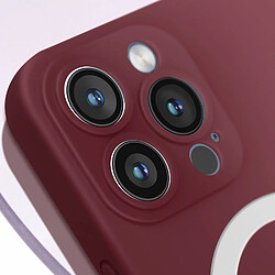 Acheter Avizar Coque Magsafe pour iPhone 15 Pro Max Silicone Soft-touch Mag Cover Bordeaux