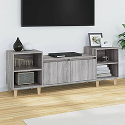 vidaXL Meuble TV Sonoma gris 160x35x55 cm Bois d'ingénierie