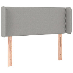 Maison Chic Tête de lit scandinave avec oreilles,meuble de chambre Gris clair 93x16x78/88 cm Tissu -MN53044