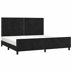 Avis Maison Chic Lit adulte - Cadre Structure de lit avec tête de lit Contemporain Noir 200x200 cm Velours -MN61251