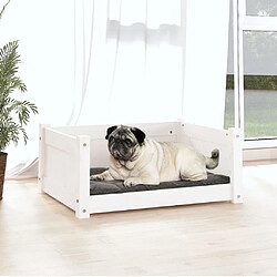 Avis Maison Chic Niche Lit pour chien | Panier couchage pour chien Blanc 65,5x50,5x28 cm Bois de pin solide -GKD80331