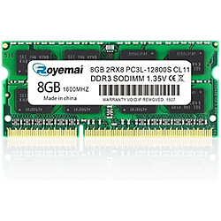 Transcend 8Go DDR3L 1600 REG-DIMM CL11 8Go DDR3L 1600Mhz REG-DIMM 2Rx8 512Mx8 CL11 1.35V