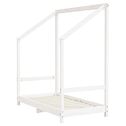 Acheter Maison Chic Lit simple Cadre de lit pour enfant,Lit d'Enfant Moderne blanc 2x(70x140) cm bois de pin massif -MN35725