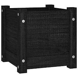 Avis vidaXL Jardinières d'extérieur 2 pcs Noir 31x31x31 cm Bois de pin